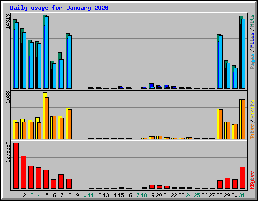 Daily usage for January 2026