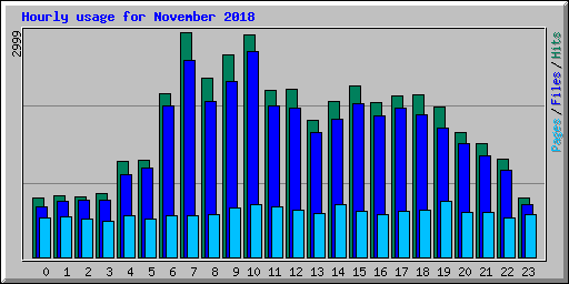 Hourly usage for November 2018