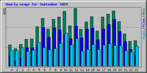 Hourly usage for September 2025