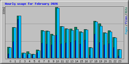 Hourly usage for February 2026