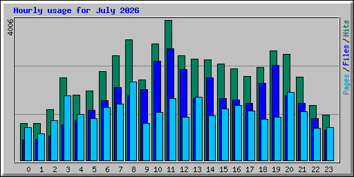 Hourly usage for July 2026